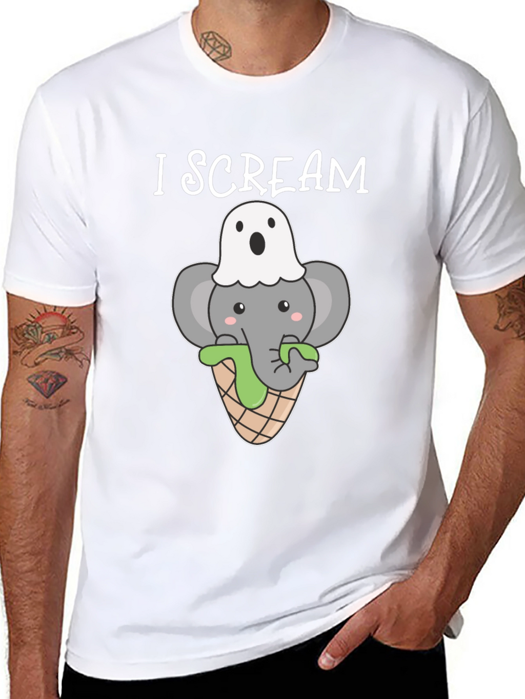 I Scream Halloween Elephant T-Shirt