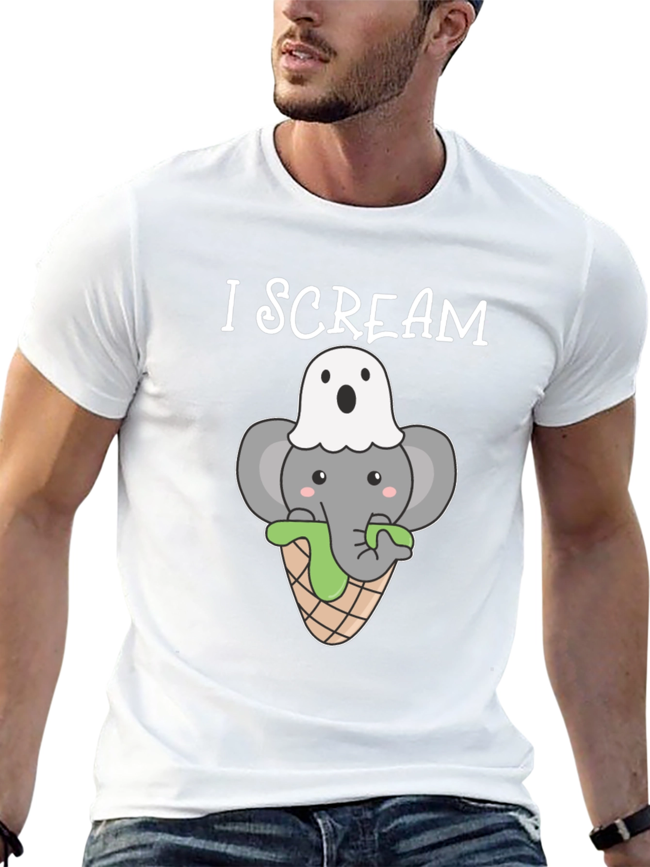 I Scream Halloween Elephant T-Shirt