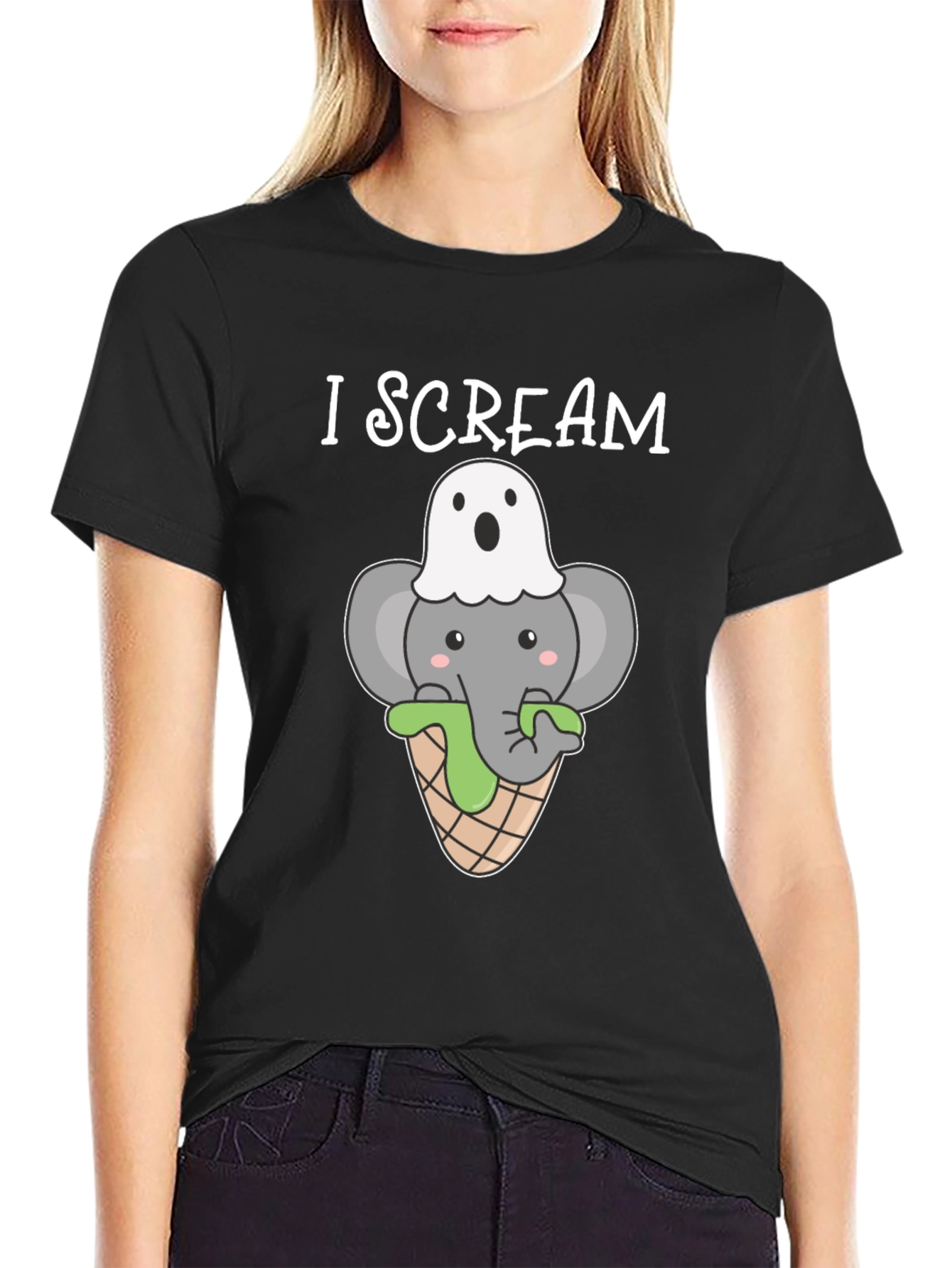 I Scream Halloween Elephant T-Shirt
