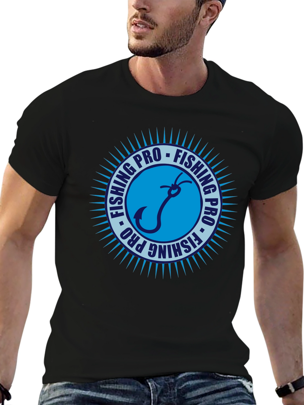 Fishing Pro Black T-Shirt