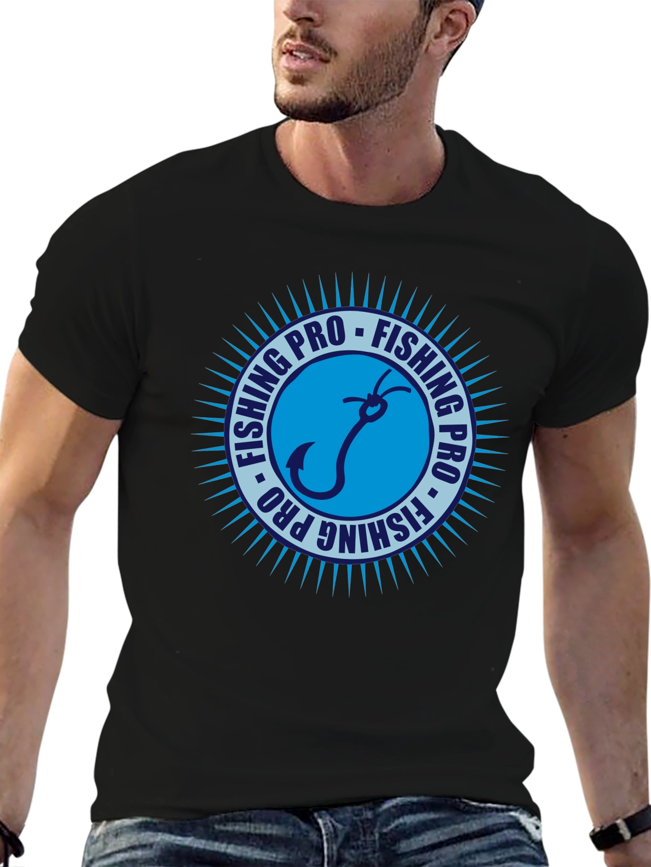 Fishing Pro Black T-Shirt
