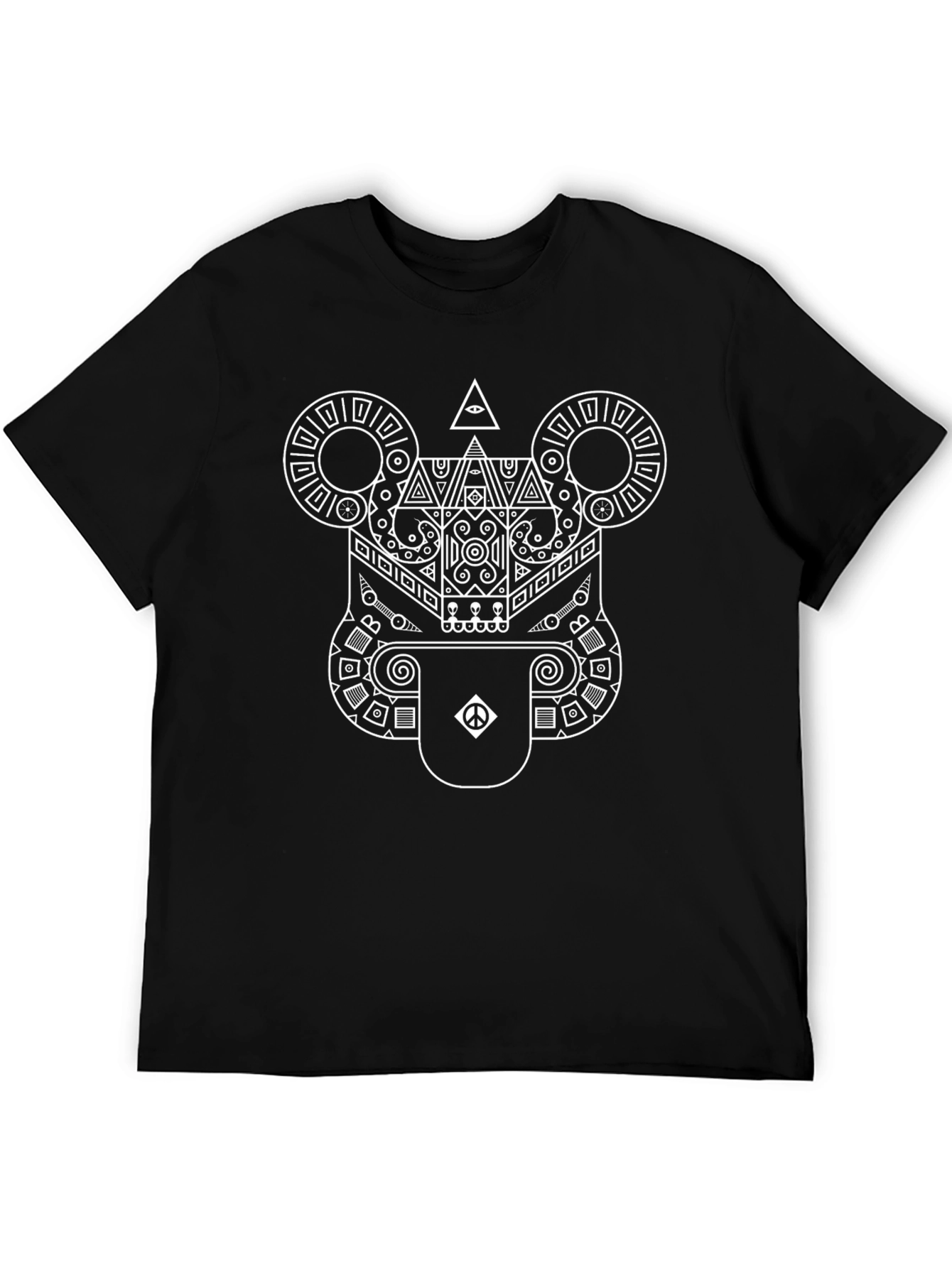 Geometric Bear Graphic T-Shirt