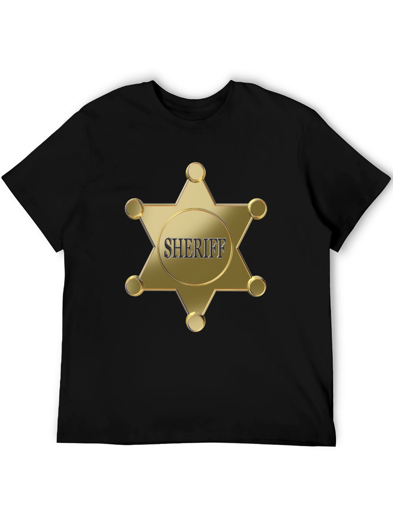 Sheriff Badge Graphic Black T-Shirt