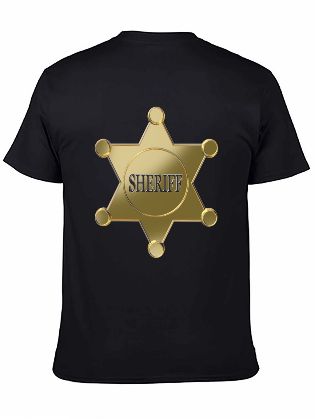 Sheriff Badge Graphic Black T-Shirt