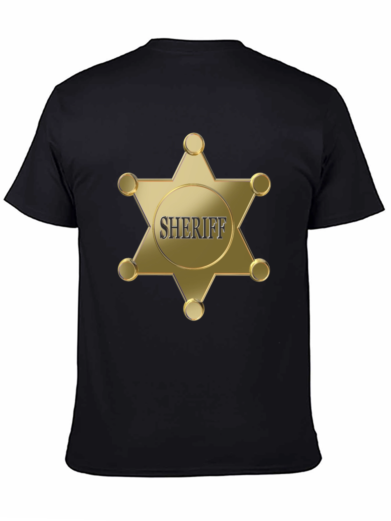 Sheriff Badge Graphic Black T-Shirt