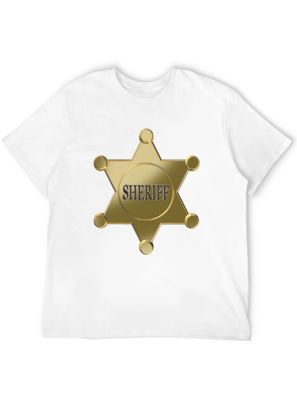 Sheriff Badge Graphic Black T-Shirt