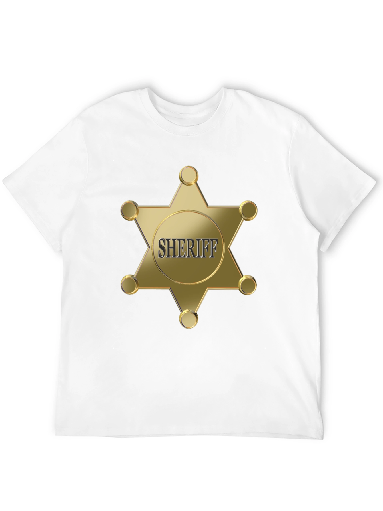 Sheriff Badge Graphic Black T-Shirt