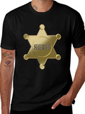 Sheriff Badge Graphic Black T-Shirt