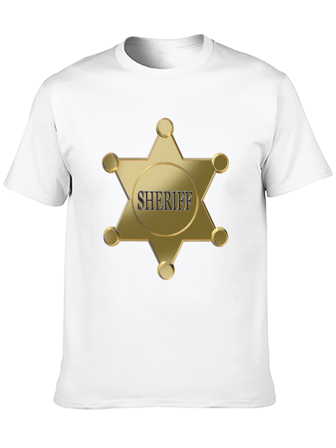 Sheriff Badge Graphic Black T-Shirt