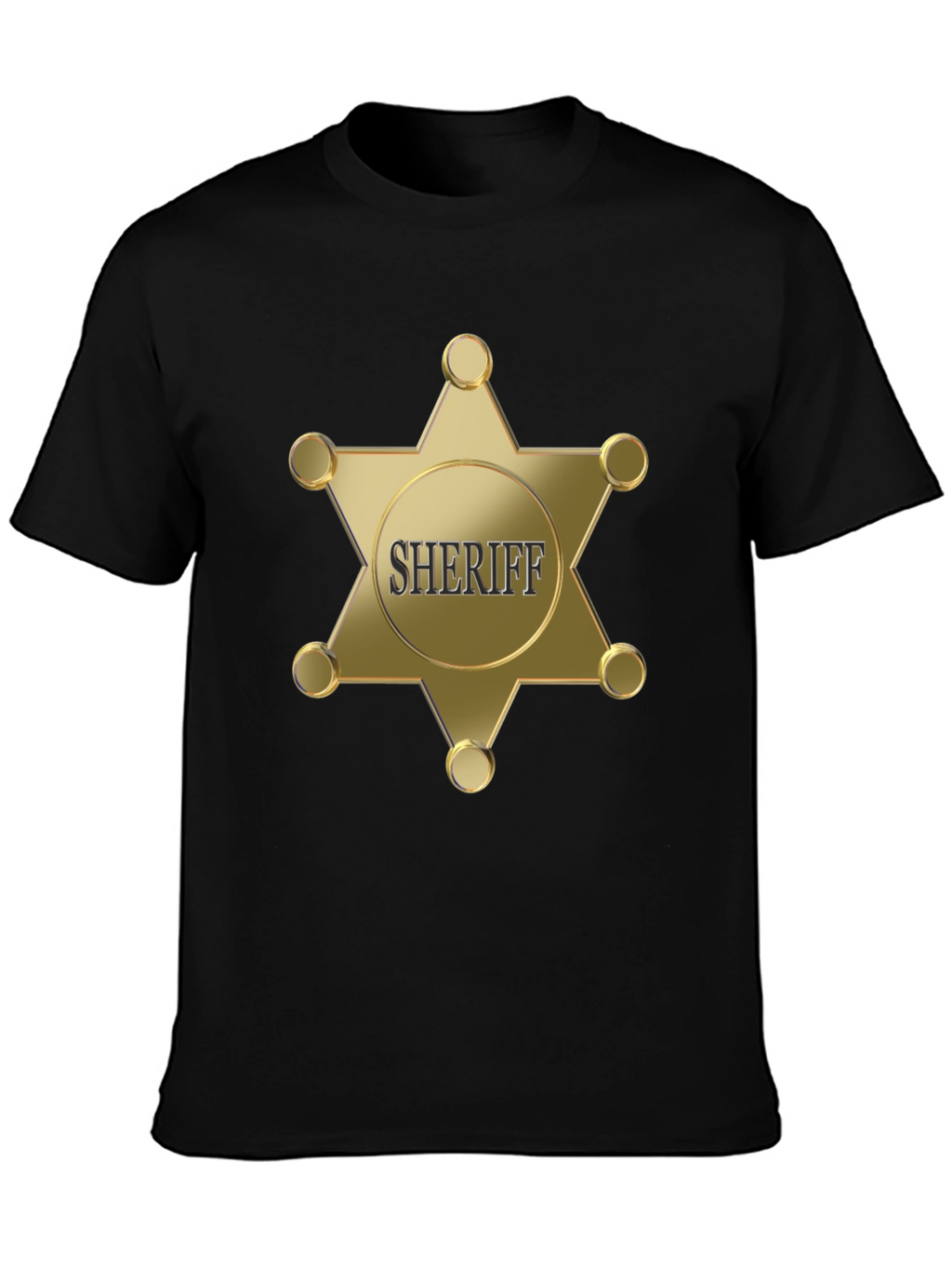 Sheriff Badge Graphic Black T-Shirt