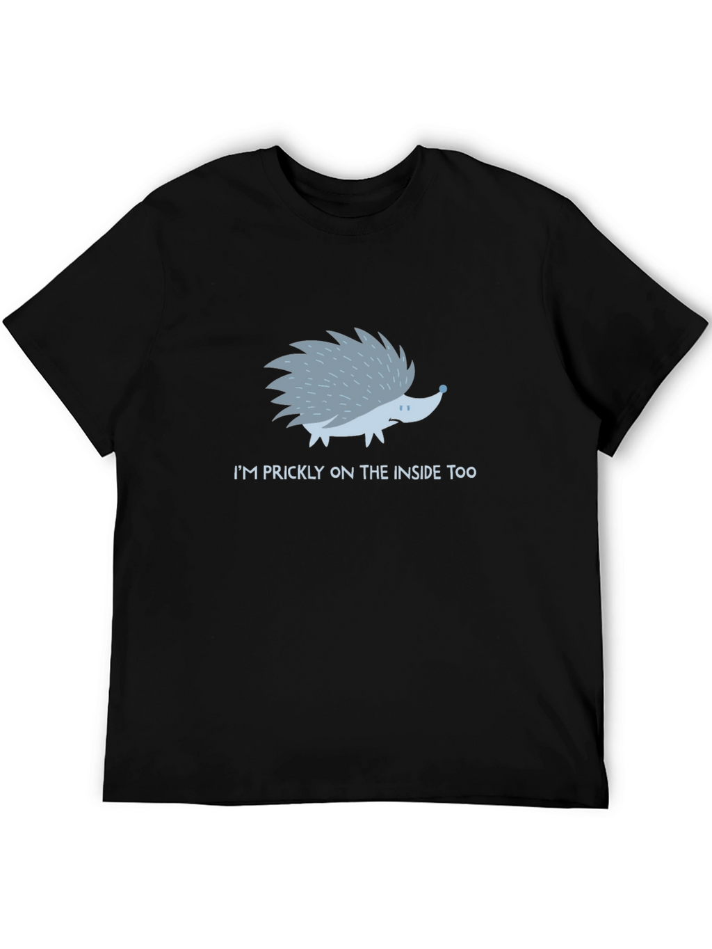 Prickly Inside Hedgehog T-Shirt - Mens Black Tee