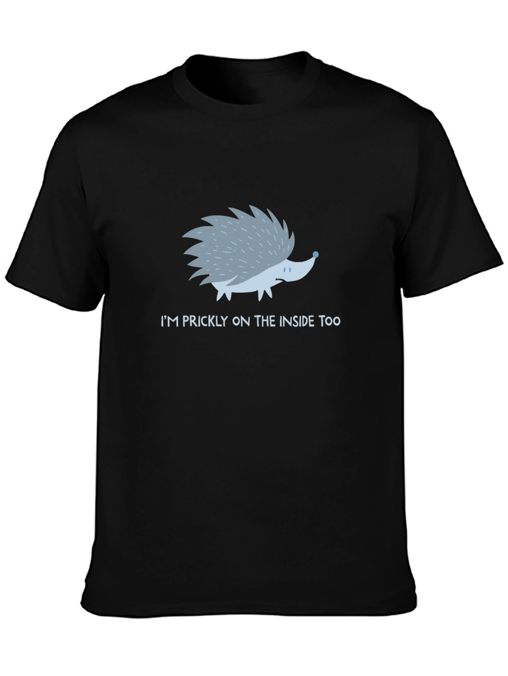 Prickly Inside Hedgehog T-Shirt - Mens Black Tee