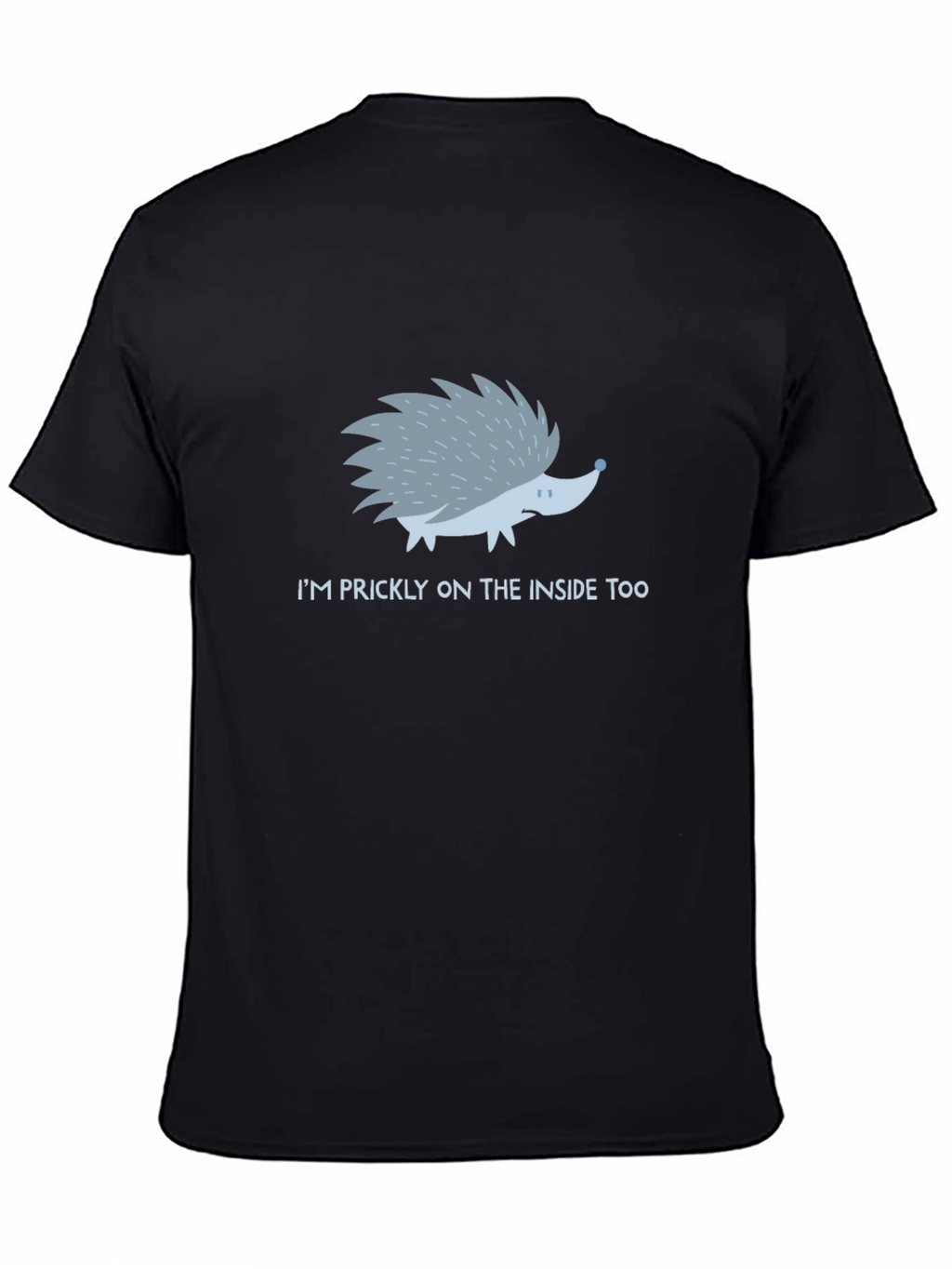 Prickly Inside Hedgehog T-Shirt - Mens Black Tee