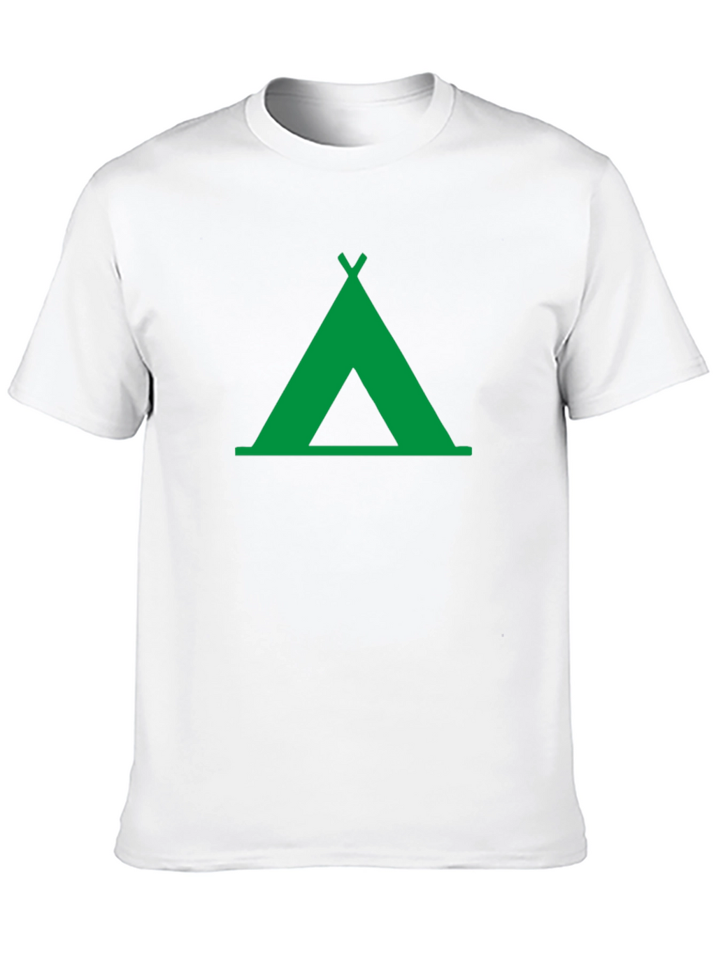 Green Tent Graphic Tee - Outdoor Adventure Shirt