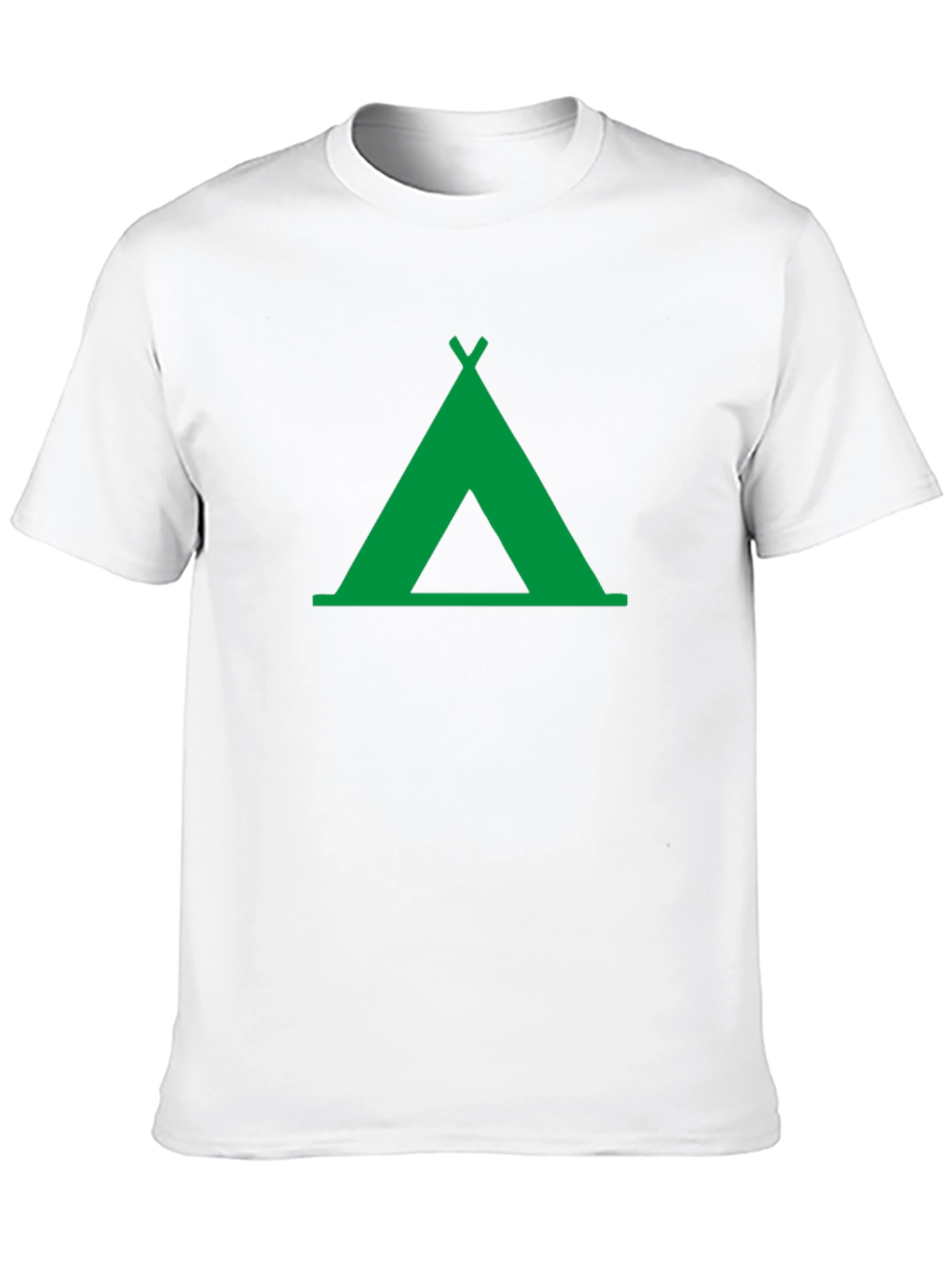 Green Tent Graphic Tee - Outdoor Adventure Shirt