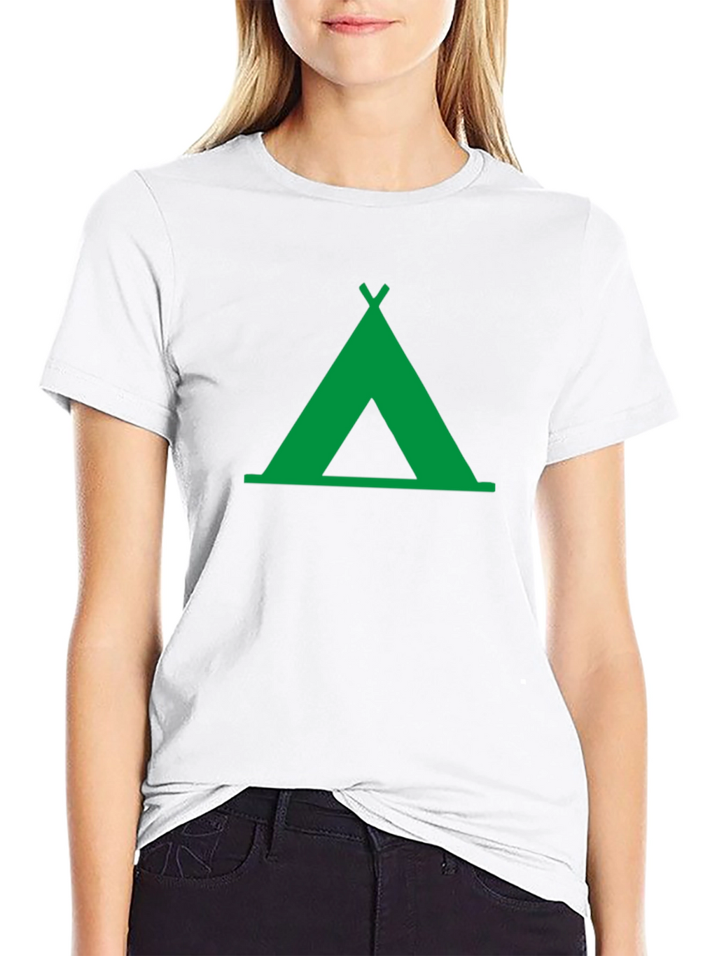 Green Tent Graphic Tee - Outdoor Adventure Shirt