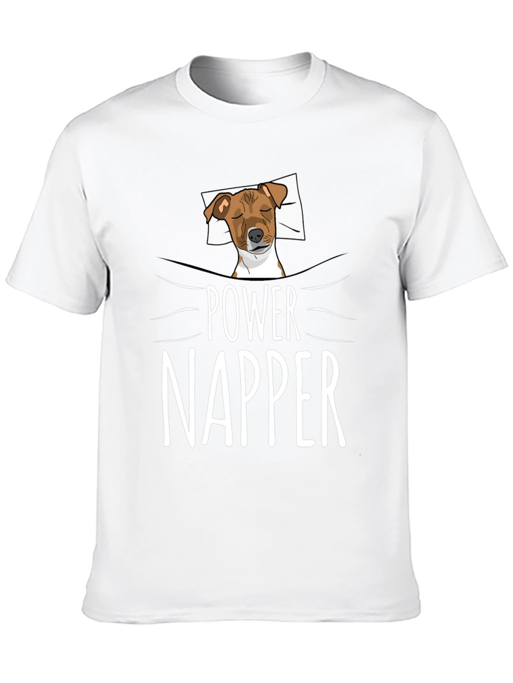 Power Napper Dog Graphic T-Shirt