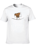 Power Napper Dog Graphic T-Shirt