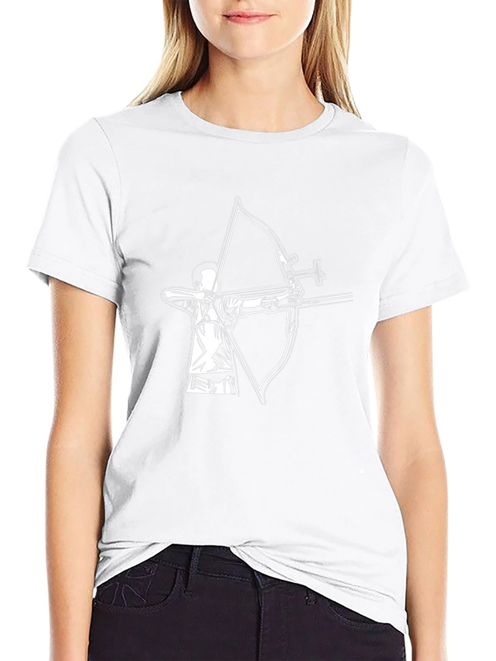 Archery Graphic Tee - Black Cotton Casual Shirt