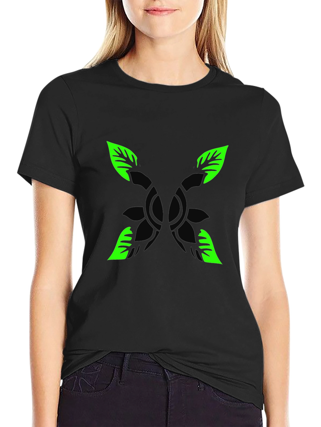 Nature Graphic Black T-Shirt