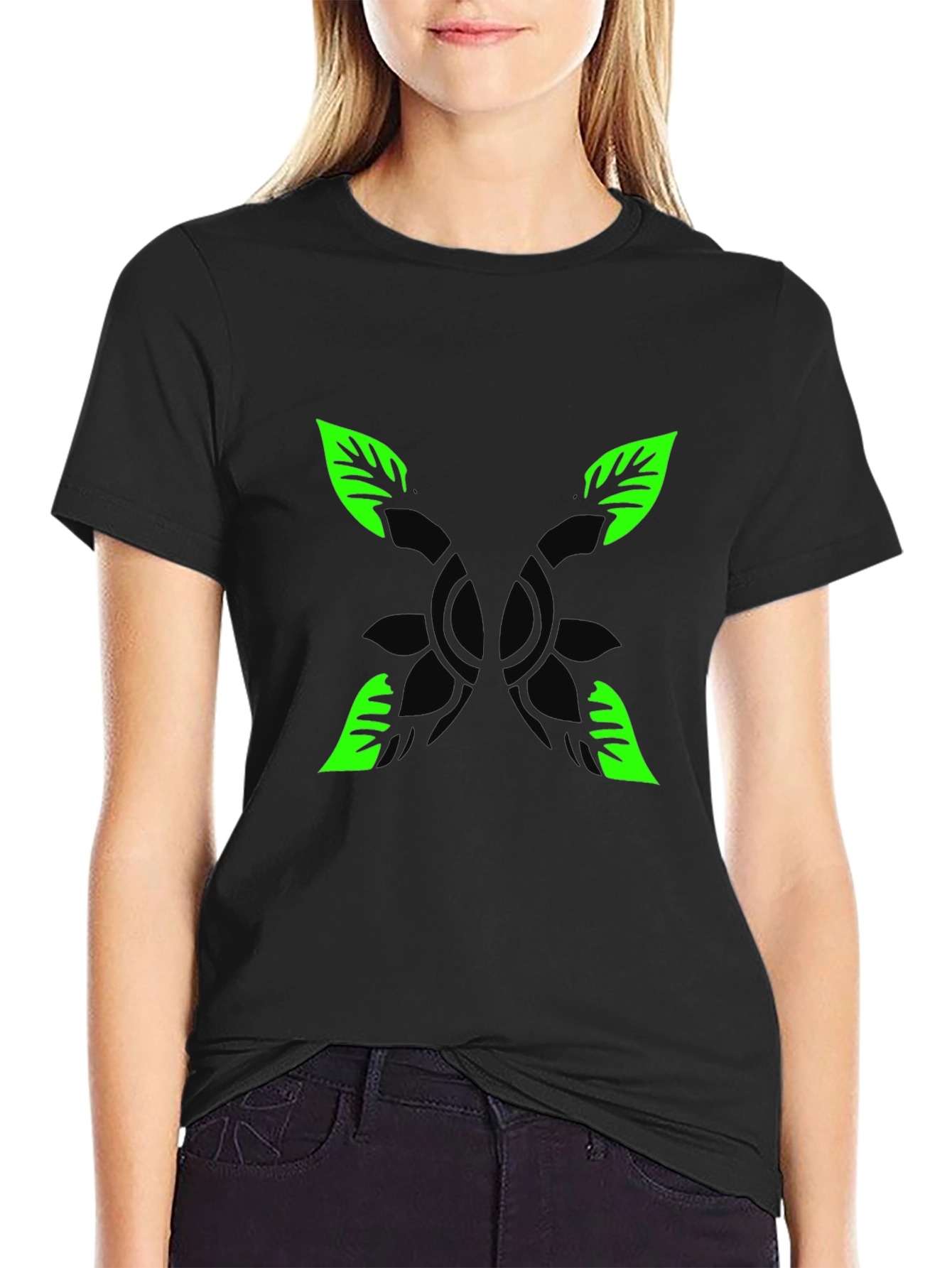 Nature Graphic Black T-Shirt