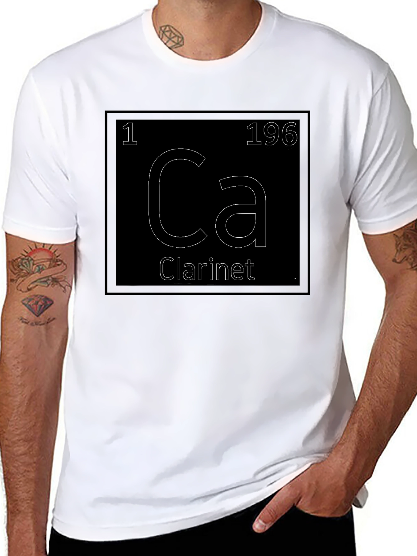 Clari-net Periodic Table Style Graphic T-Shirt