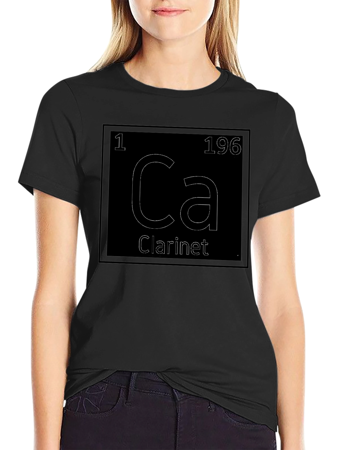 Clari-net Periodic Table Style Graphic T-Shirt