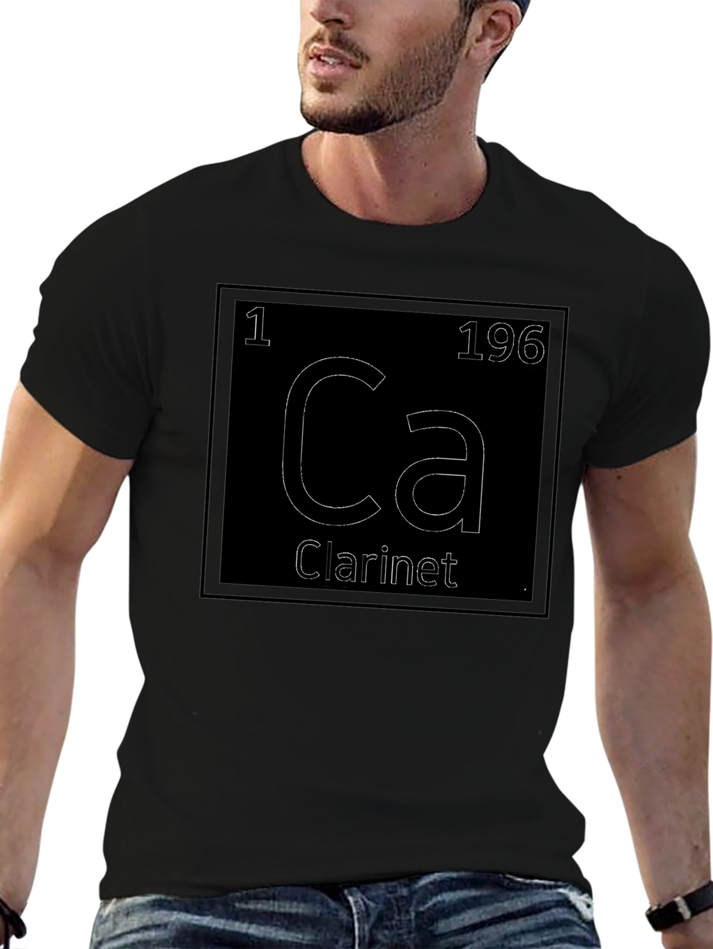 Clari-net Periodic Table Style Graphic T-Shirt