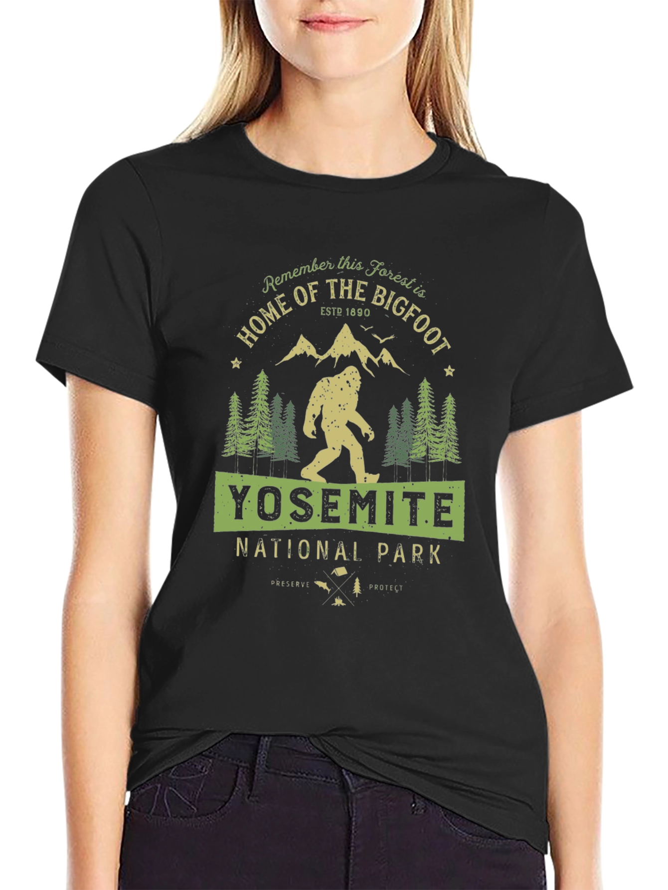 Yosemite National Park Bigfoot T-Shirt