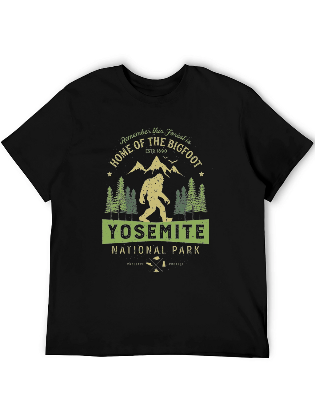 Yosemite National Park Bigfoot T-Shirt