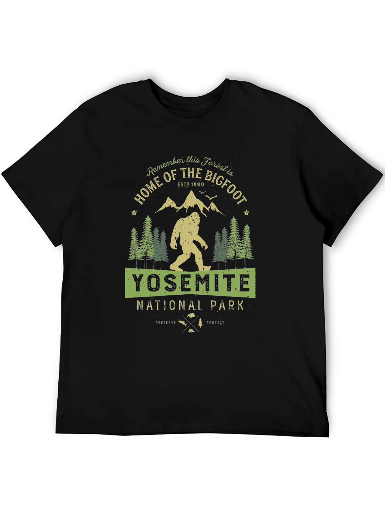 Yosemite National Park Bigfoot T-Shirt