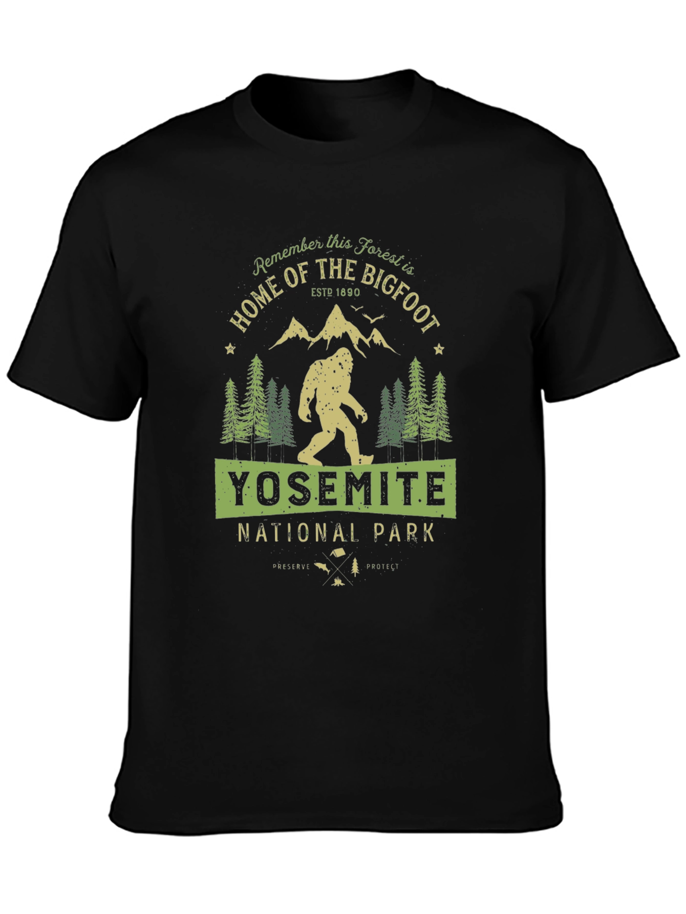 Yosemite National Park Bigfoot T-Shirt