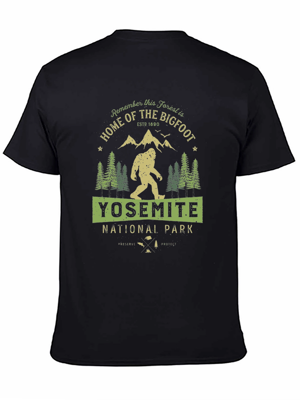 Yosemite National Park Bigfoot T-Shirt