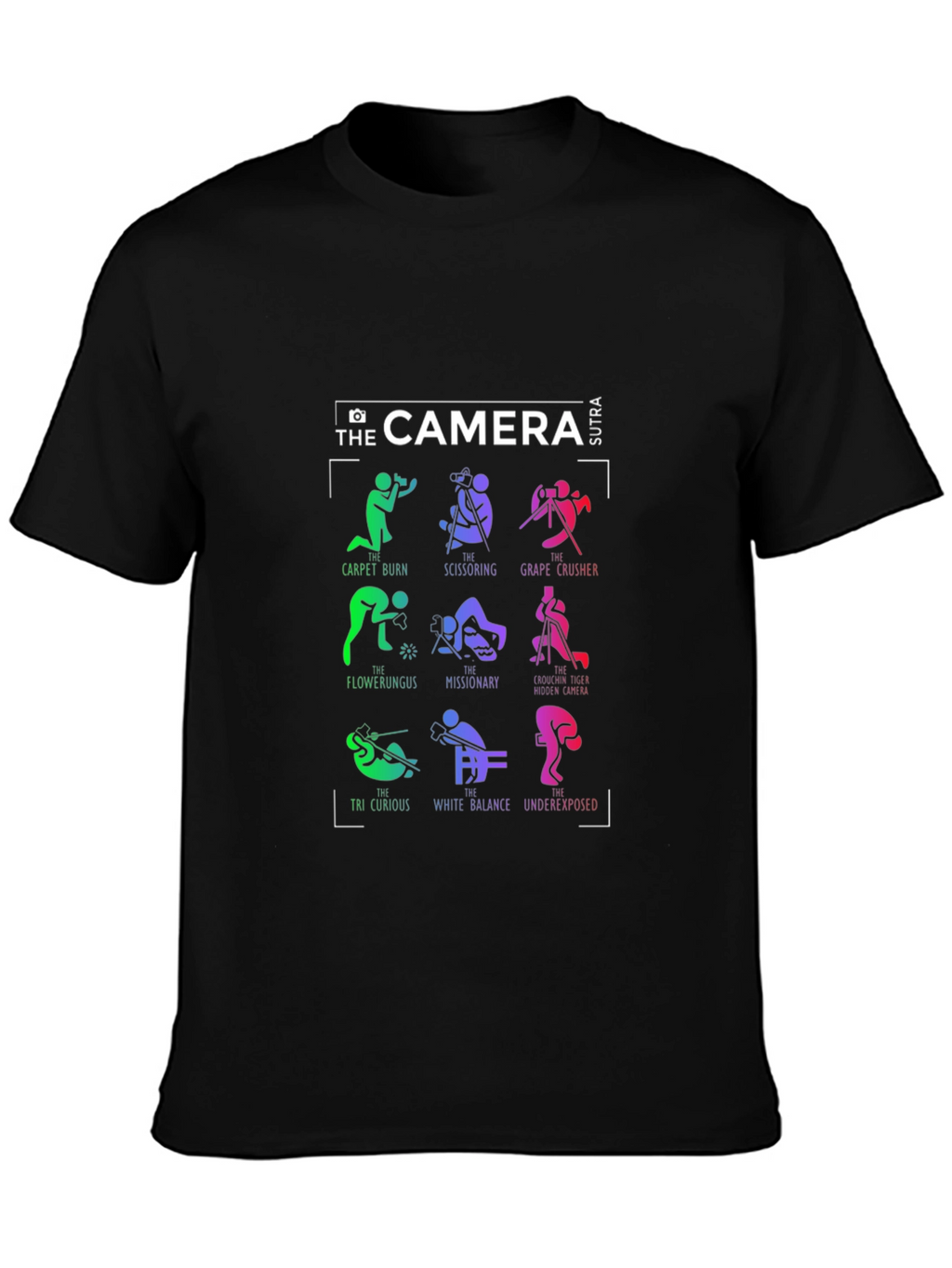 Camera Sutra Graphic T-Shirt - Photography Humor Tee