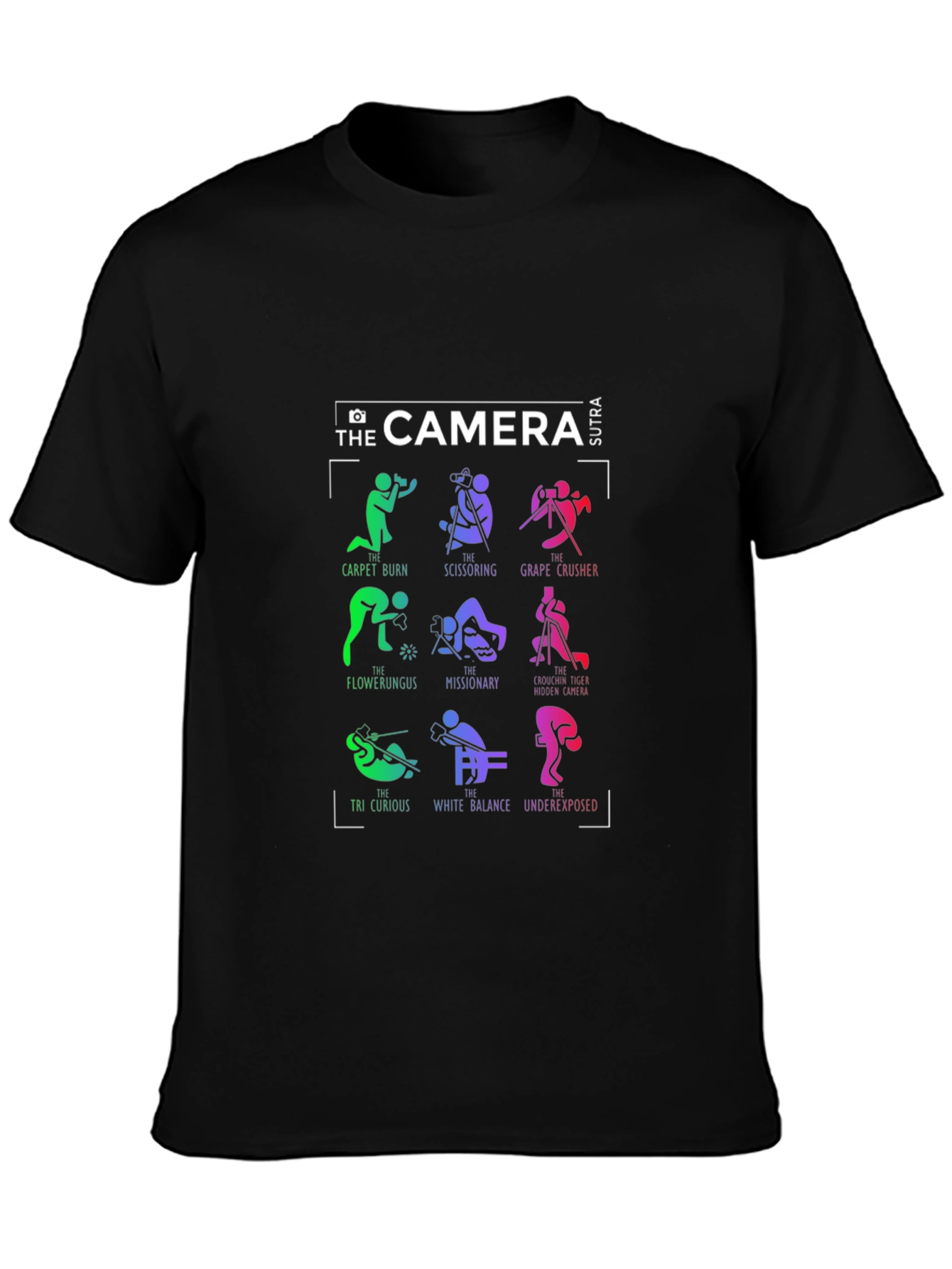 Camera Sutra Graphic T-Shirt - Photography Humor Tee