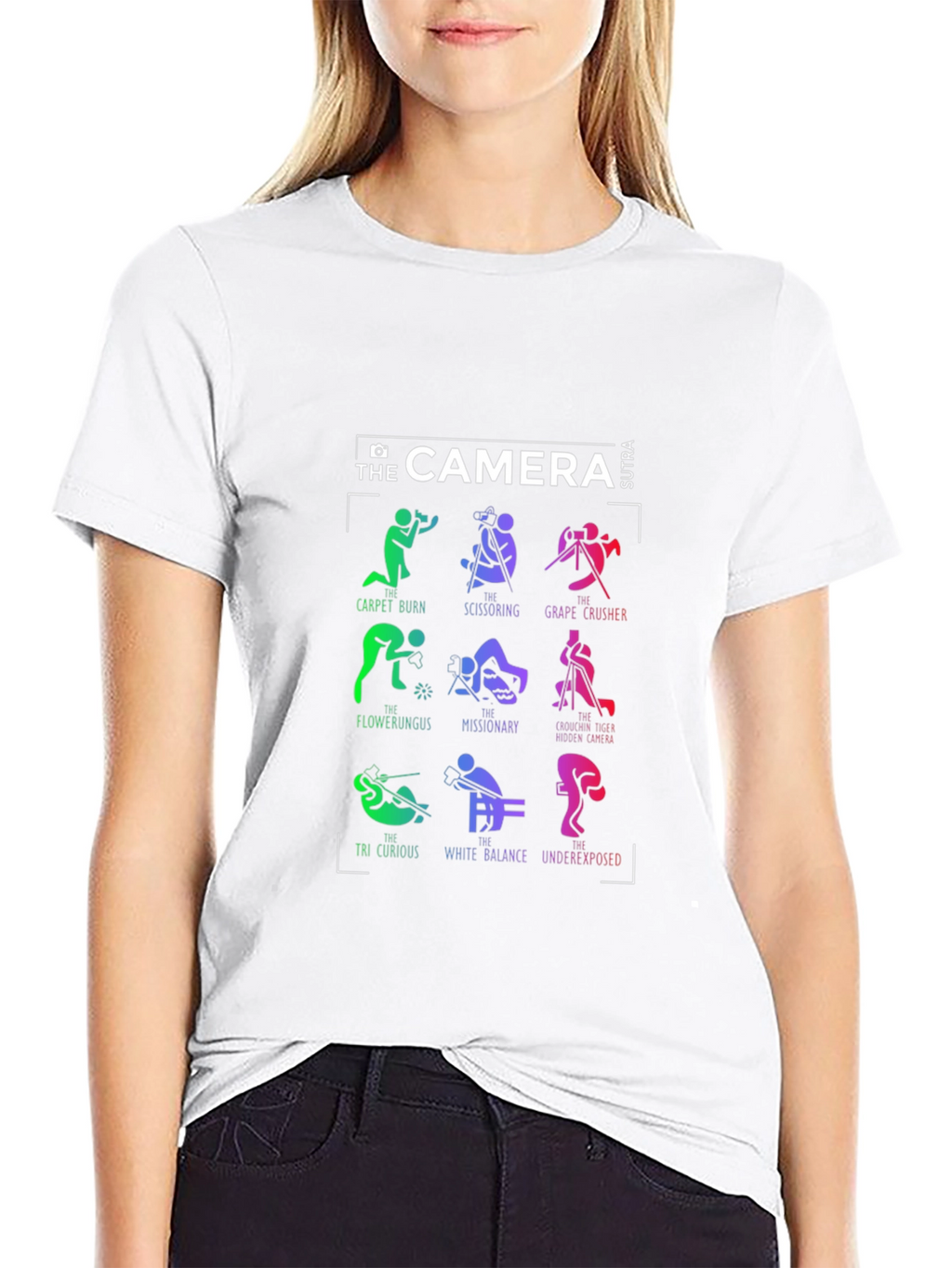 Camera Sutra Graphic T-Shirt - Photography Humor Tee