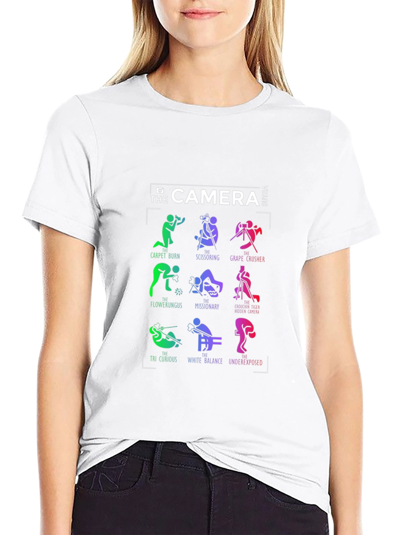 Camera Sutra Graphic T-Shirt - Photography Humor Tee