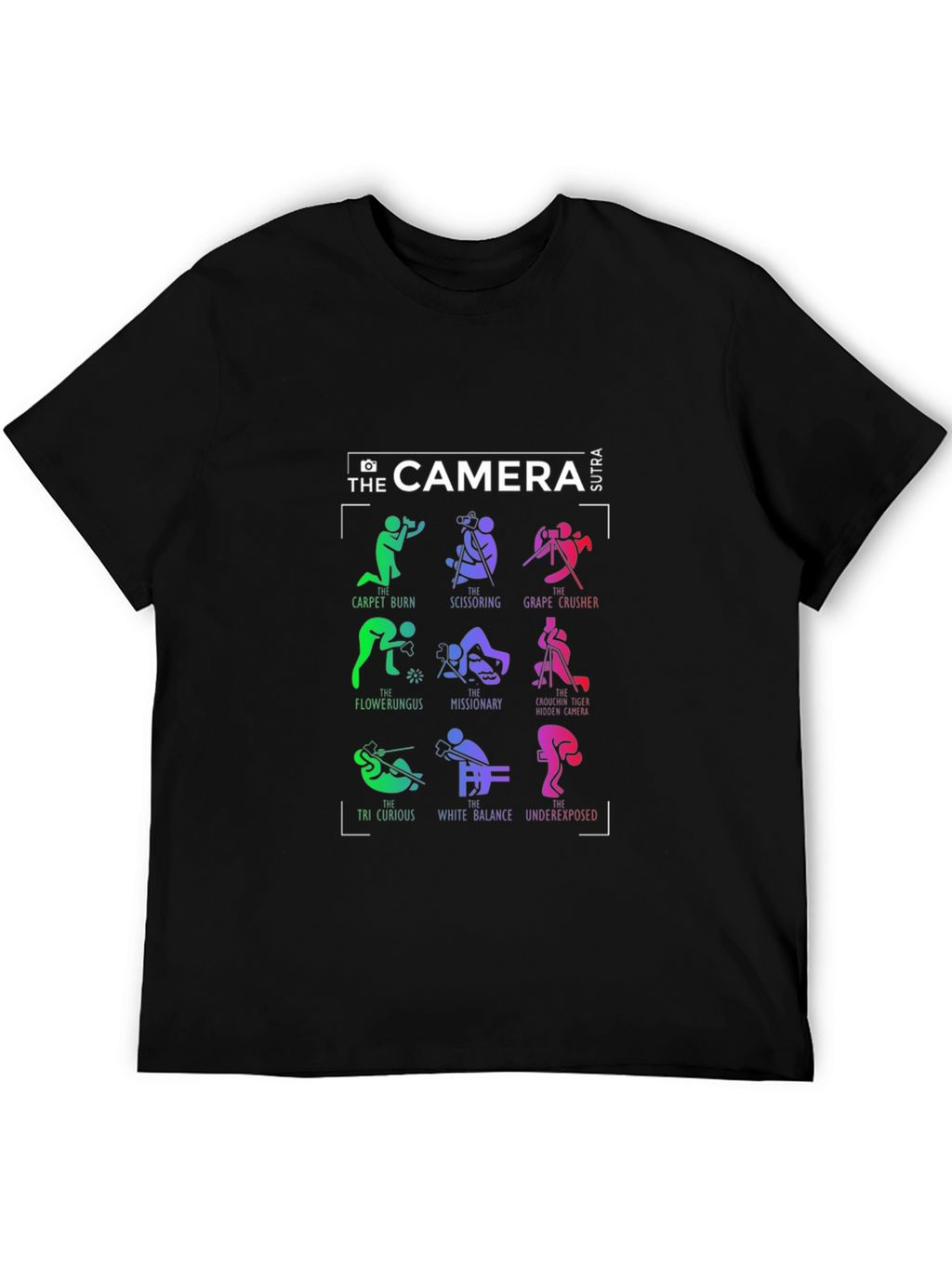 Camera Sutra Graphic T-Shirt - Photography Humor Tee