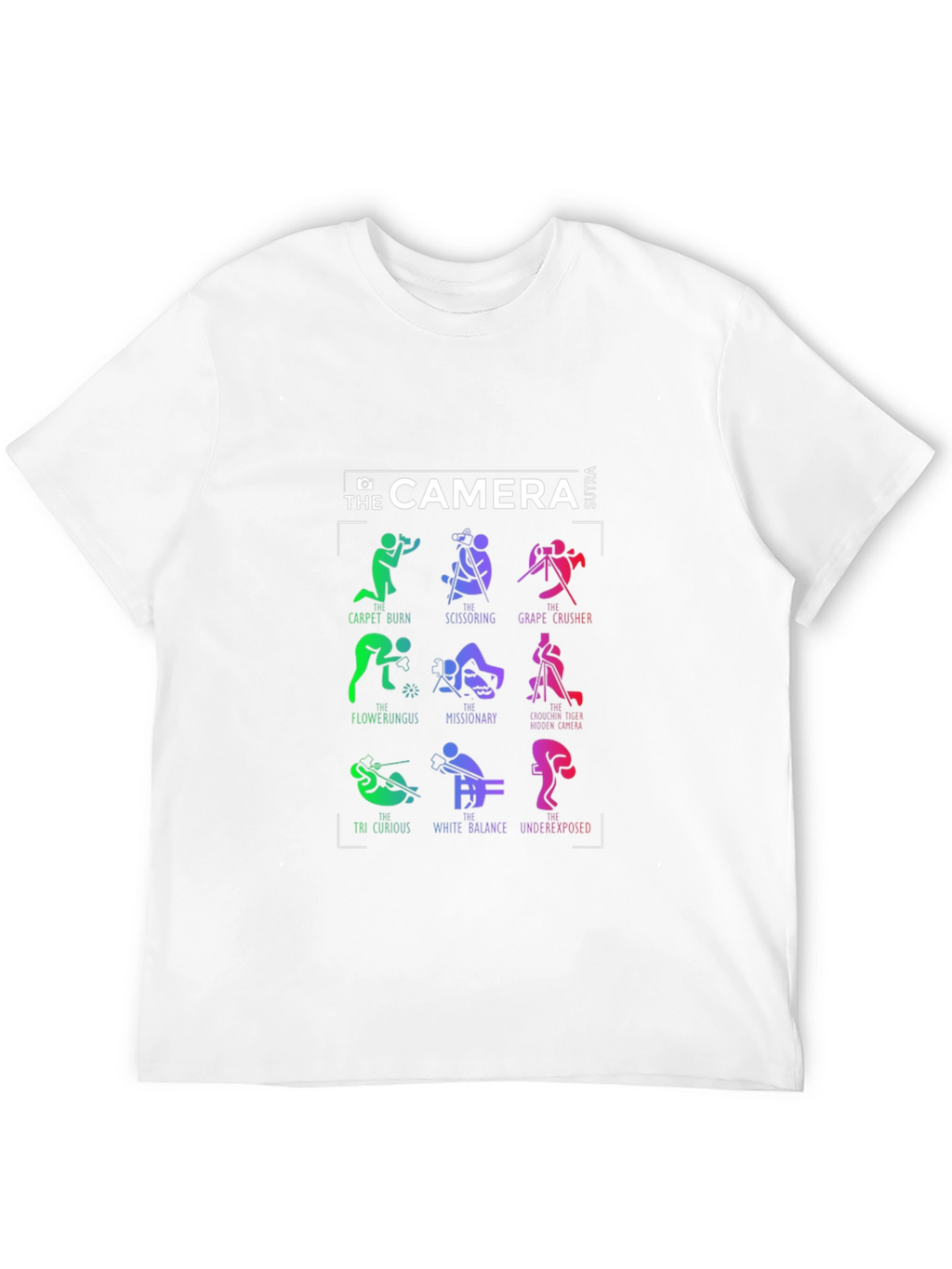 Camera Sutra Graphic T-Shirt - Photography Humor Tee