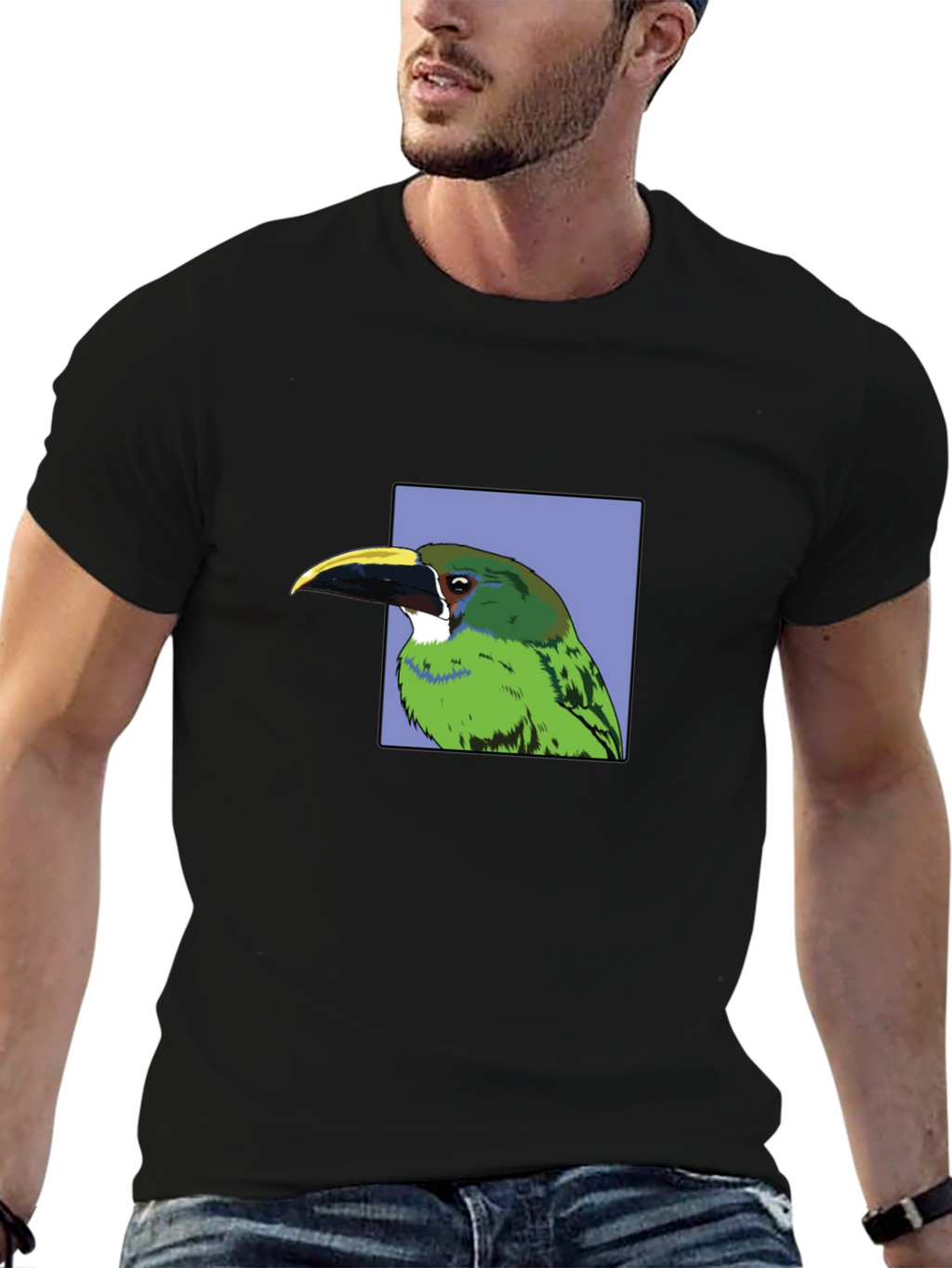 Tropical Bird Graphic Tee - Cool Nature Design