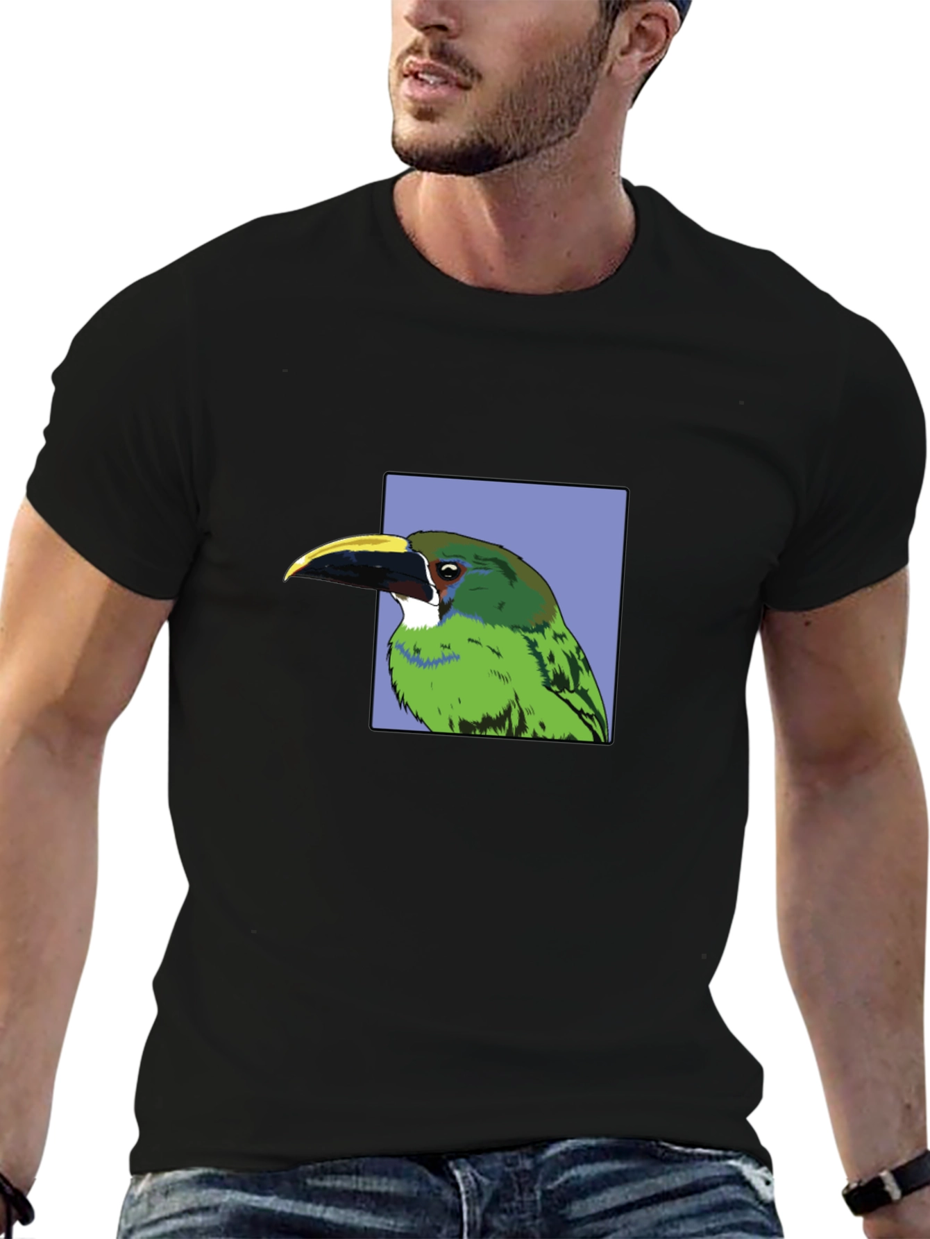 Tropical Bird Graphic Tee - Cool Nature Design