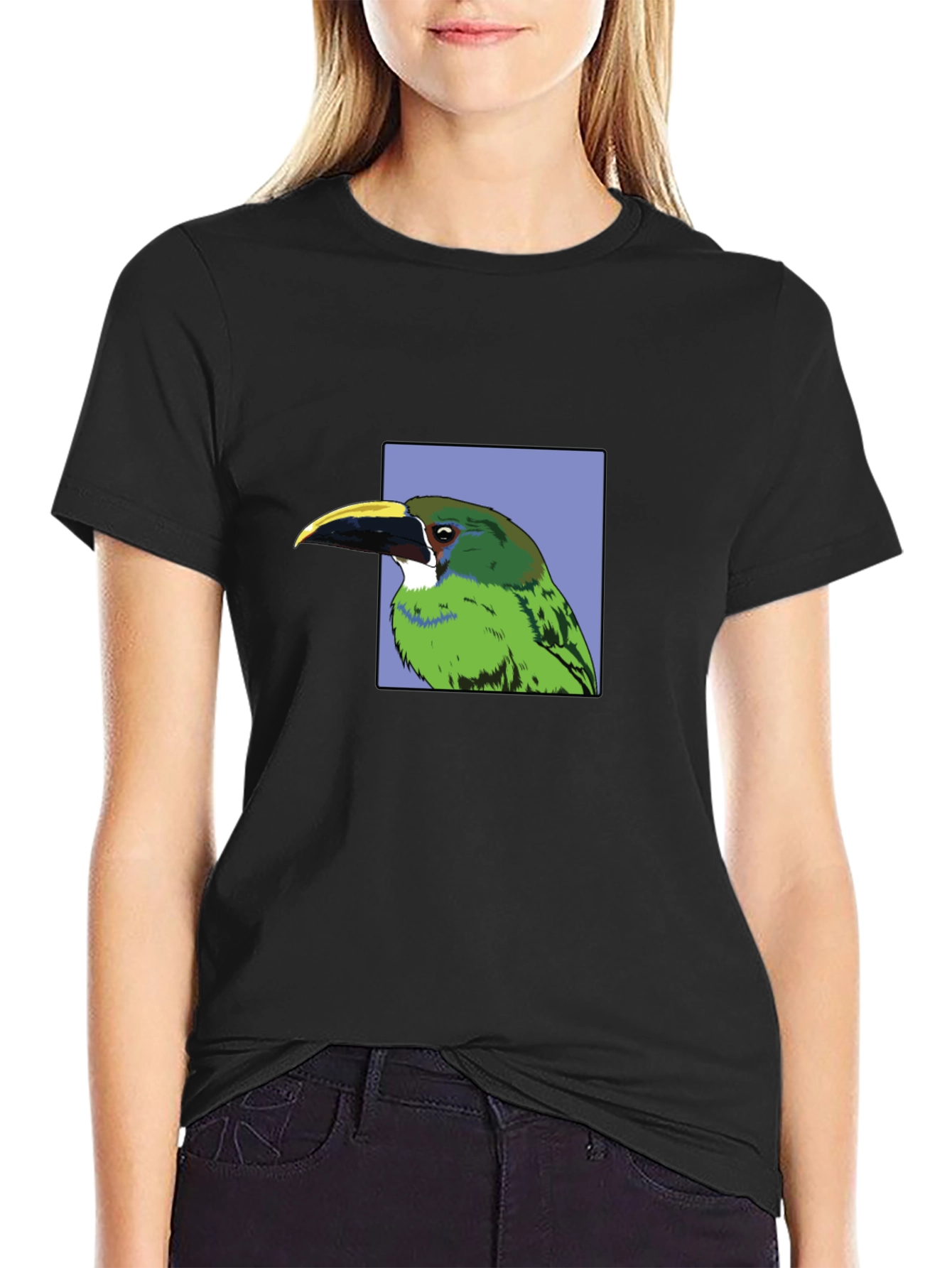 Tropical Bird Graphic Tee - Cool Nature Design
