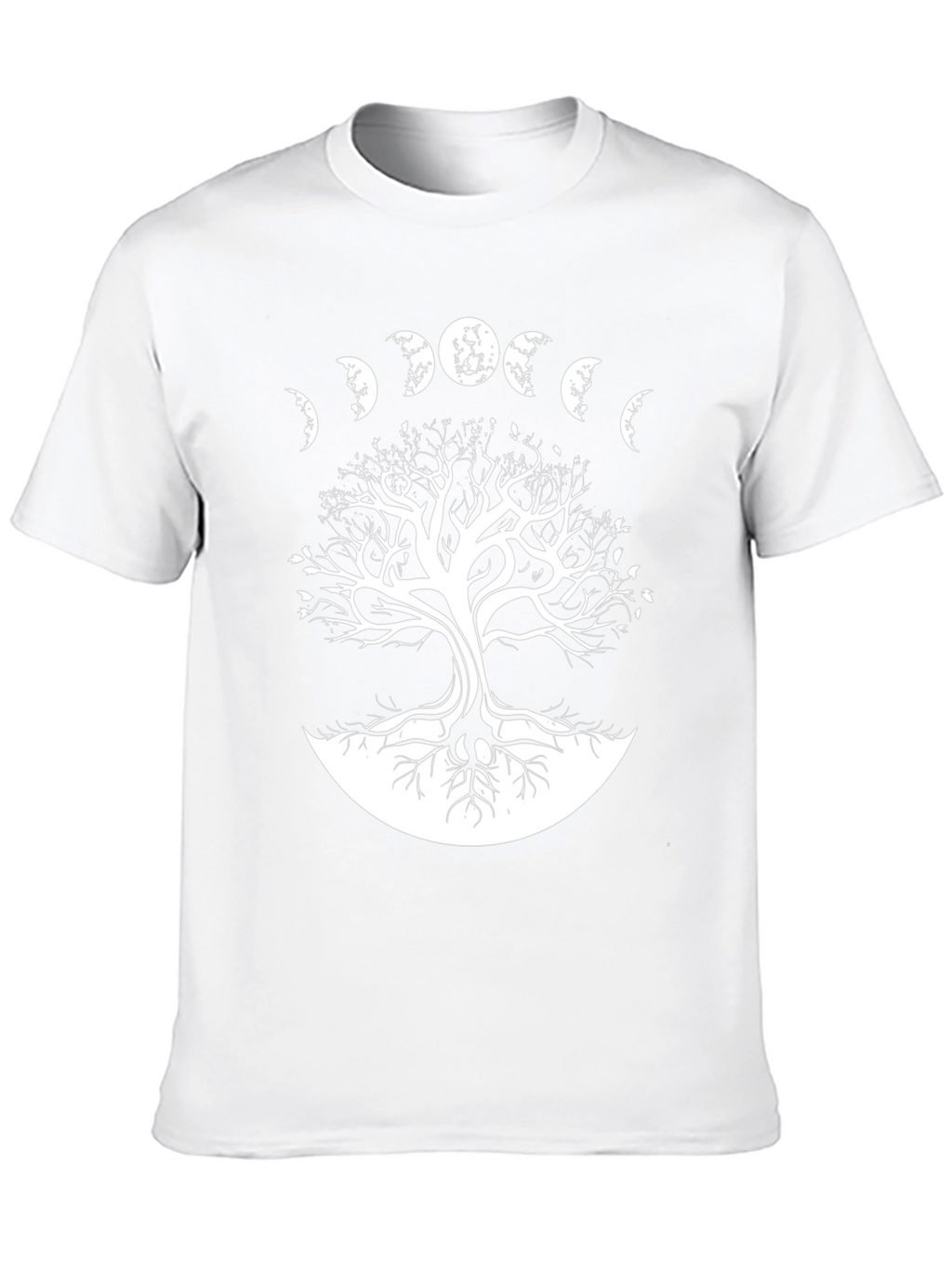Moon Phases Tree T-Shirt - Black Graphic Tee