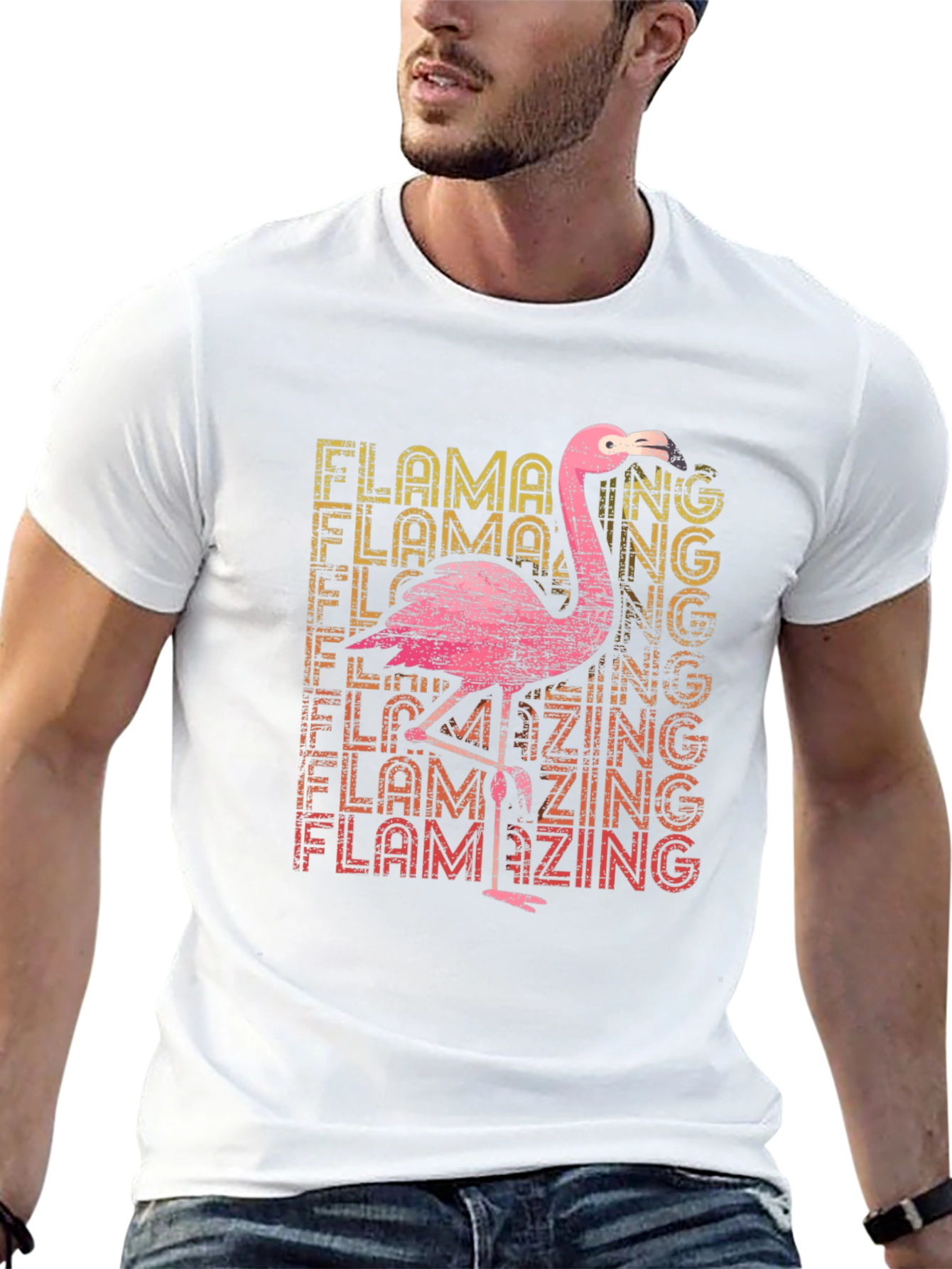 Flamazing Flamingo Graphic Tee - Black
