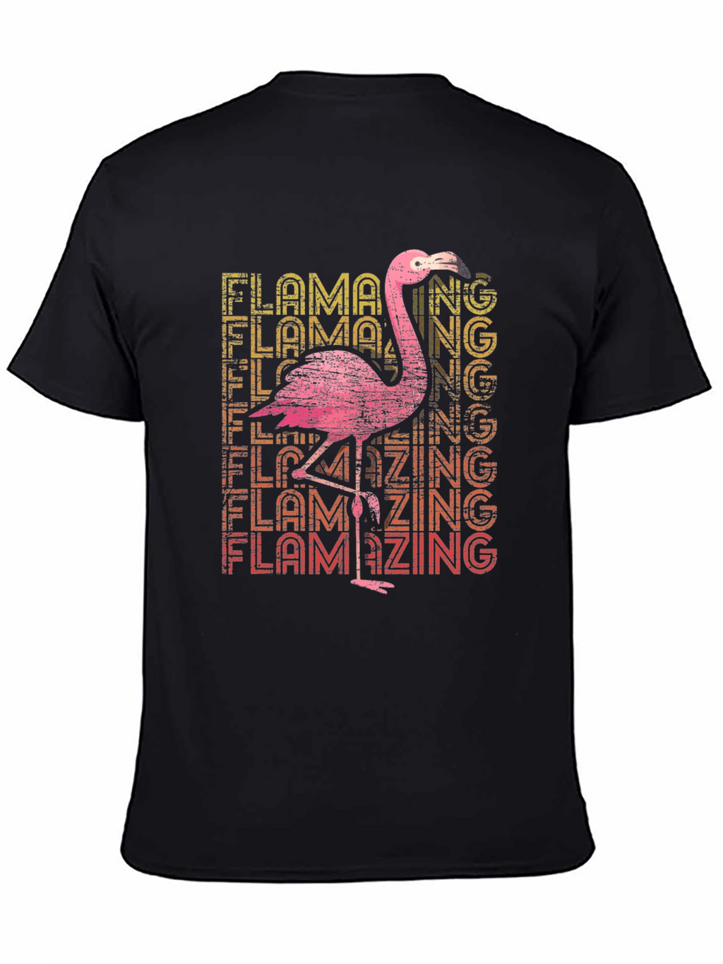 Flamazing Flamingo Graphic Tee - Black