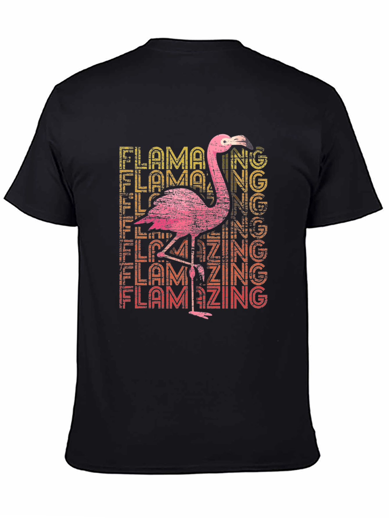 Flamazing Flamingo Graphic Tee - Black