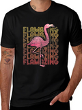 Flamazing Flamingo Graphic Tee - Black