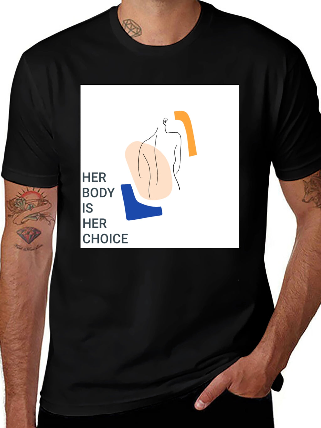 Pro-Choice Her Body Her Choice Graphic Tee