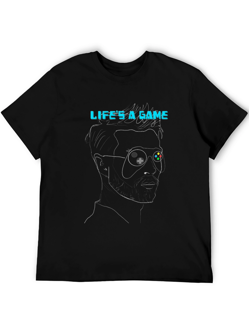 Lifes a Game T-Shirt - Gamer Style Black Tee