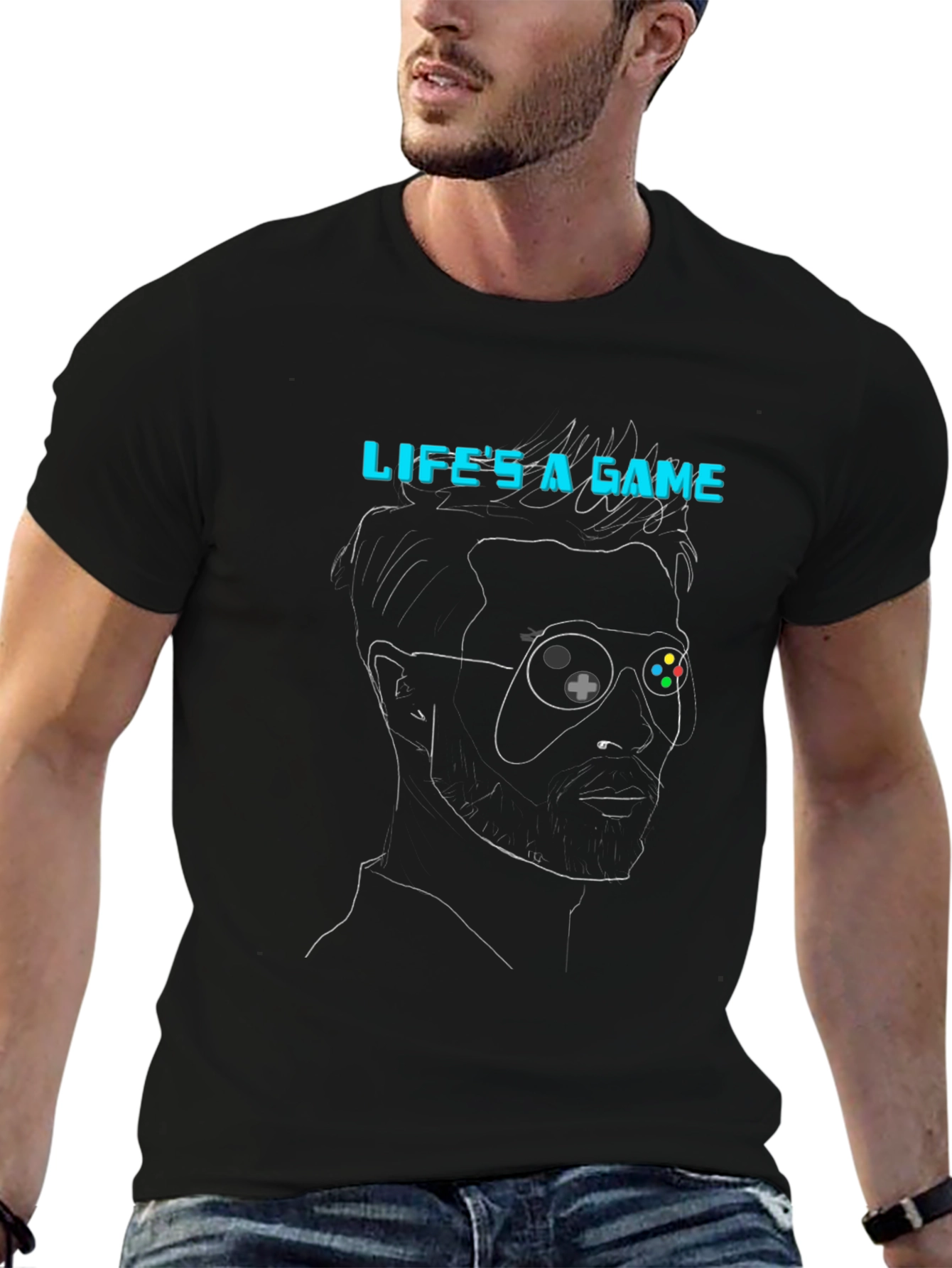 Lifes a Game T-Shirt - Gamer Style Black Tee
